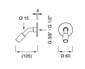 Излив Cea Design Flex FLX 01 настенный схема 2