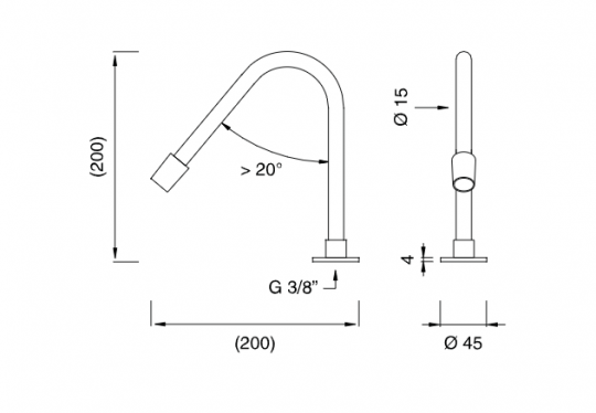 Гибкий излив Cea Design Flex FLX 03 схема 2