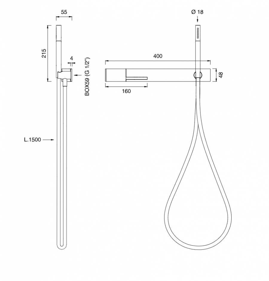 Смеситель для ванной Cea Design Cut Plus CUT 35 без излива ФОТО