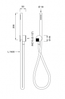 Душевой гарнитур Cea Design Duet DET 70 настенный схема 2