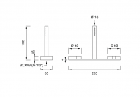 Cмеситель на борт ванны Cea Design GIOTTO с выдвижной лейкой GIO112 схема 2 Cмеситель на борт ванны Cea Design GIOTTO с выдвижной лейкой GIO112 схема 2