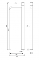 Настольный смеситель для раковины Cea Design GIOTTO нержавеющая сталь GIO99 схема 2