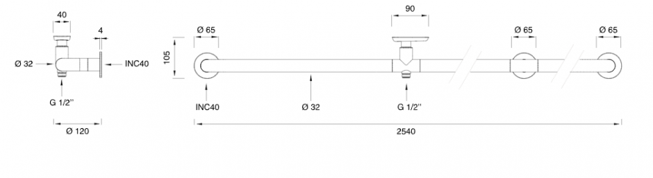 Настенный смеситель для сада Cea Design HOK нержавеющая сталь HOK05S ФОТО
