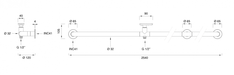 Настенная трубчатая система для сада Cea Design HOK нержавеющая сталь HOK07S ФОТО