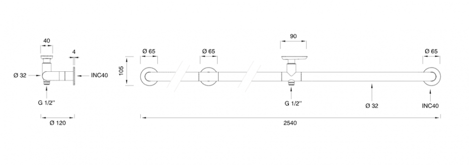 Настенный смеситель для сада Cea Design HOK нержавеющая сталь HOK25S ФОТО