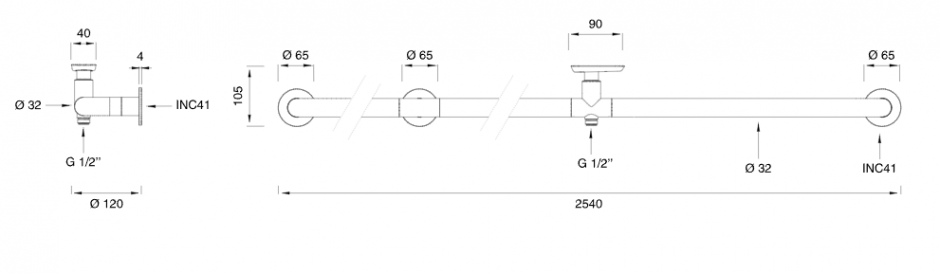 Настенная трубчатая система для сада Cea Design HOK нержавеющая сталь HOK27S ФОТО