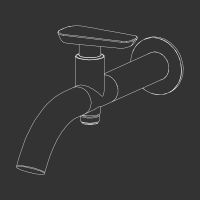 Настенный излив для сада Cea Design HOK нержавеющая сталь HOK30S схема 1