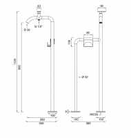 Излив для сада Cea Design HOK нержавеющая сталь HOK31S схема 2