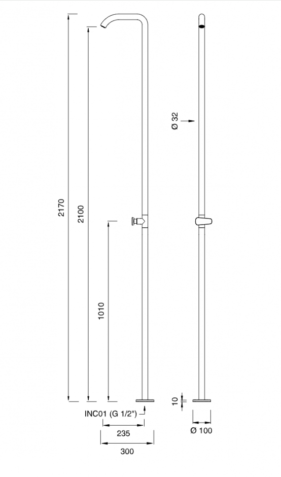 Смеситель для сада Cea Design HOK нержавеющая сталь HOK32S ФОТО