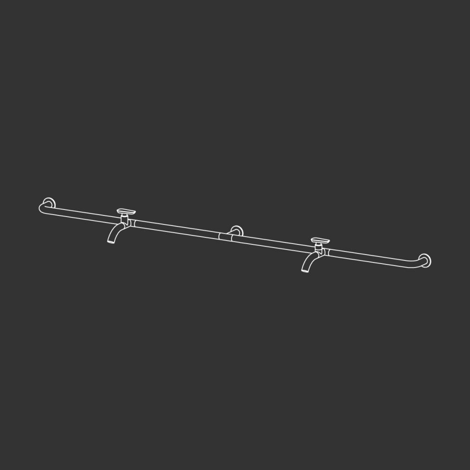 Изображение Настенный смеситель для сада Cea Design HOK с изливом нержавеющая сталь HOK41S