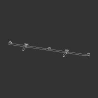 Настенный смеситель для сада Cea Design HOK с изливом нержавеющая сталь HOK41S схема 1