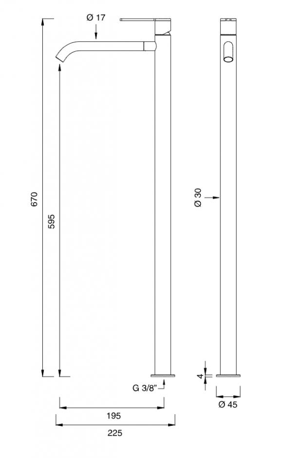 Настольный смеситель для раковины Cea Design INNOVO с поворотным изливом INV130 ФОТО