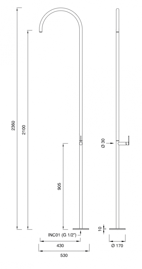 Уличный душ Cea Design INNOVO NV160 ФОТО