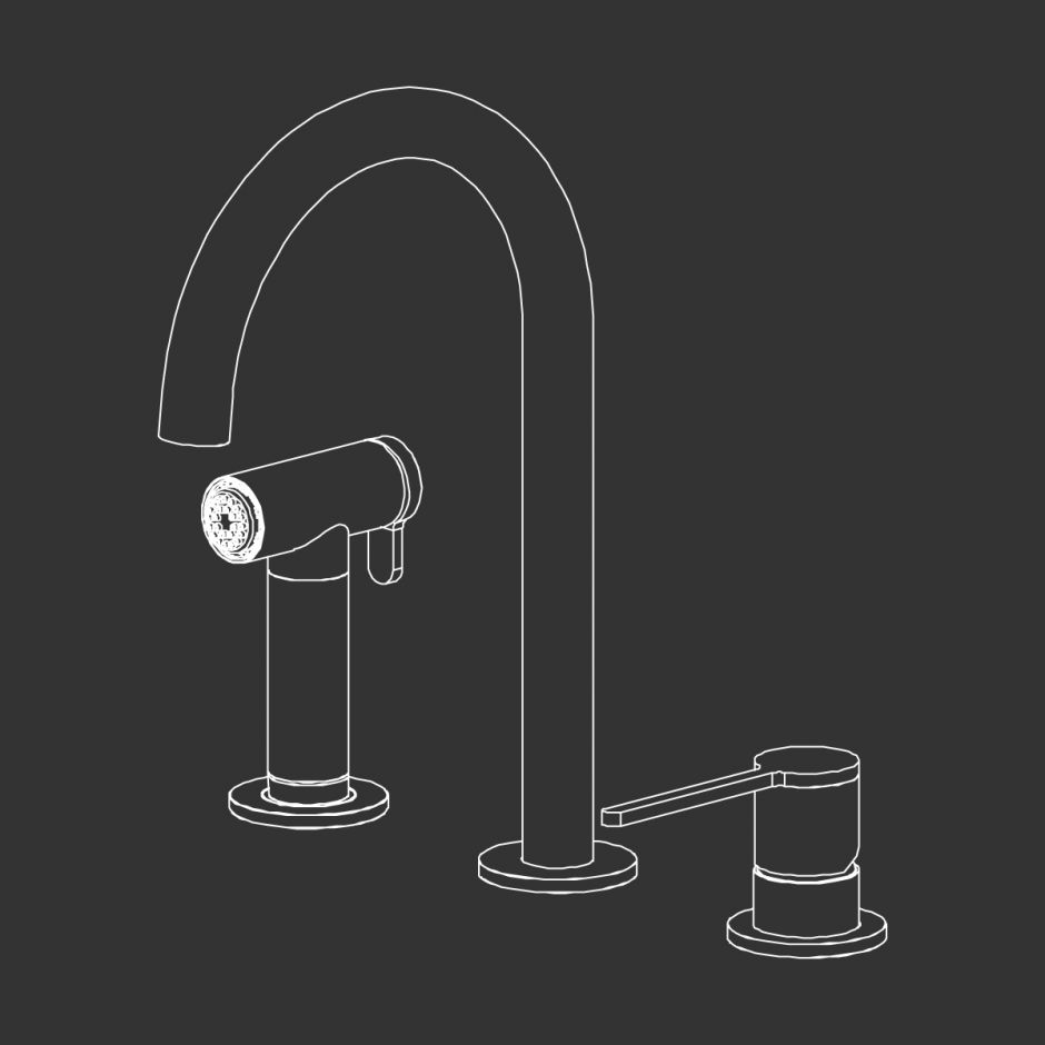 Изображение Смеситель для кухни Cea Design INNOVO с поворотным изливом и ручной лейкой INV94KDL