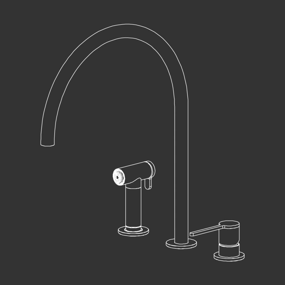 Высокий смеситель для кухни Cea Design INNOVO с поворотным изливом INV96