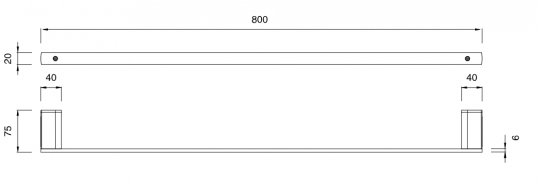 Полотенцедержатель Cea Design LUTEZIA LTZ118KDL настенный схема 2