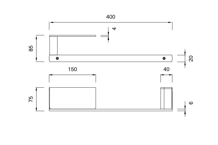 Полотенцедержатель с полочкой Cea Design LUTEZIA LTZ119 ФОТО