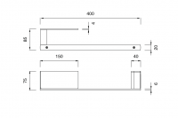 Полотенцедержатель с полочкой Cea Design LUTEZIA LTZ119 схема 2