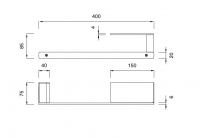 Полотенцедержатель Cea Design LUTEZIA с полочкой LTZ120 схема 2