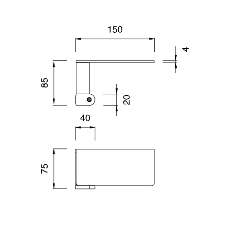 Полка Cea Design LUTEZIA нержавеющая сталь LTZ121 схема 2