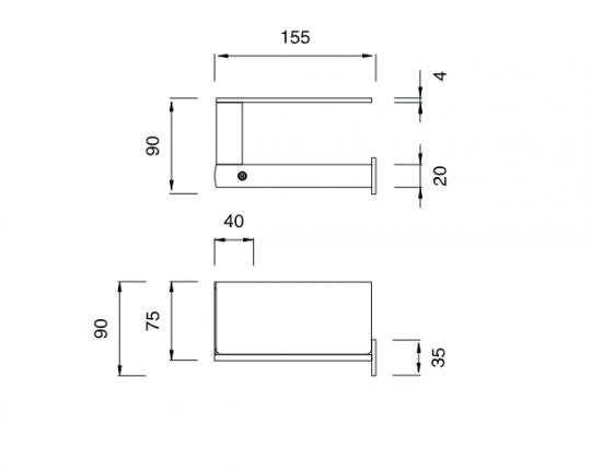 Держатель для туалетной бумаги Cea Design LUTEZIA нержавеющая сталь LTZ127 схема 2