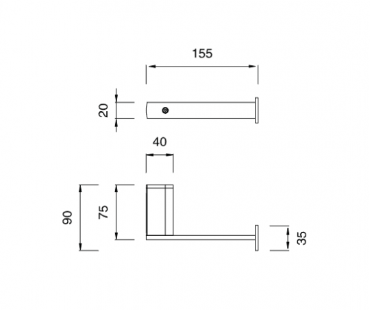 Держатель для туалетной бумаги Cea Design LUTEZIA LTZ129 подвесной схема 2