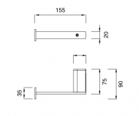 Настенный держатель для туалетной бумаги Cea Design LUTEZIA нержавеющая сталь LTZ130 схема 2