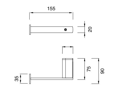 Настенный держатель для туалетной бумаги Cea Design LUTEZIA нержавеющая сталь LTZ130 схема 2