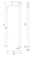 Настольный смеситель для раковины Cea Design LUTEZIA из нержавейки LTZ29 схема 2