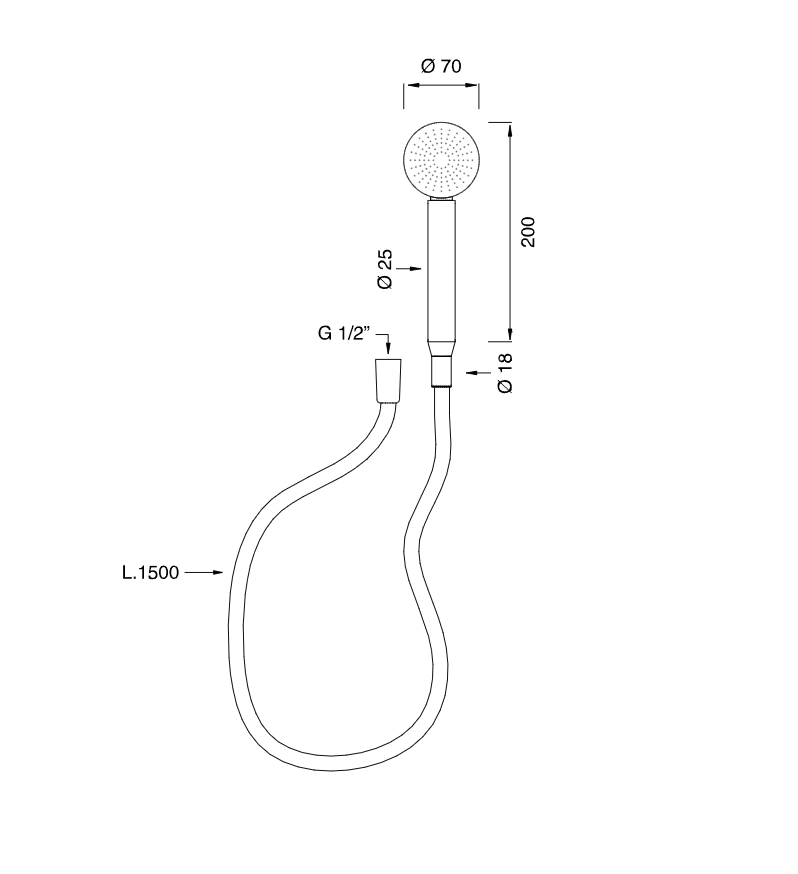 Ручная лейка Cea Design LUTEZIA нержавеющая сталь LTZ91 ФОТО
