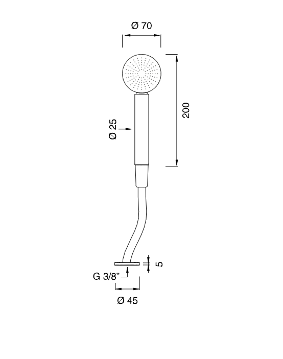 Ручная лейка на борт Cea Design LUTEZIA нержавеющая сталь LTZ92 ФОТО