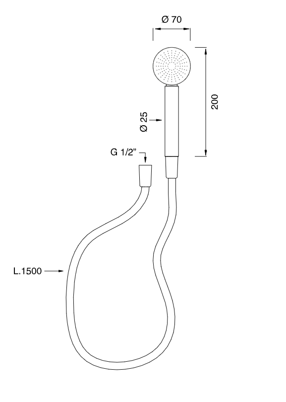 Ручная лейка Cea Design LUTEZIA нержавеющая сталь LTZ93 ФОТО