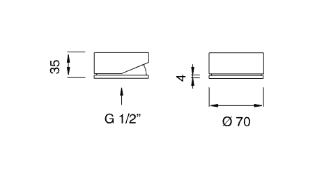 Настольный смеситель однорычажный Cea Design MILO360 без излива MIL104 схема 2