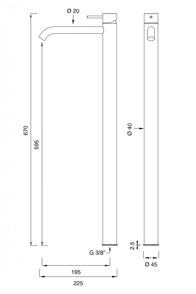 Настольный смеситель для раковины Cea Design MILO360 нержавеющая сталь MIL117 ФОТО