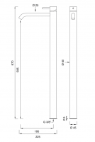 Настольный смеситель для раковины Cea Design MILO360 нержавеющая сталь MIL117 схема 2