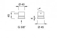 Настольный запорный вентиль Cea Design MILO360 нержавеющая сталь MIL40 схема 2