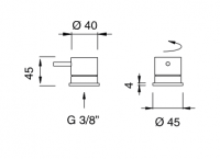 Вентиль запорный Cea Design MILO360 настольный MIL41 схема 2