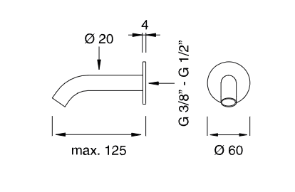 Настенный излив Cea Design MILO360 MIL45 ФОТО