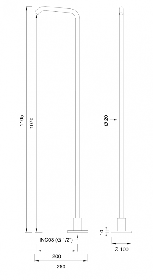 Напольный излив Cea Design MILO360 MIL72 ФОТО