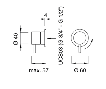 Запорный вентиль Cea Design MILO360 нержавеющая сталь MIL81 ФОТО