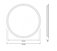 Зеркало Cea Design MIRRORS нержавеющая сталь MIR02 55х55 см схема 2