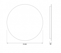 Зеркало подвесное Cea Design MIRRORS MIR03 80х80 см схема 2