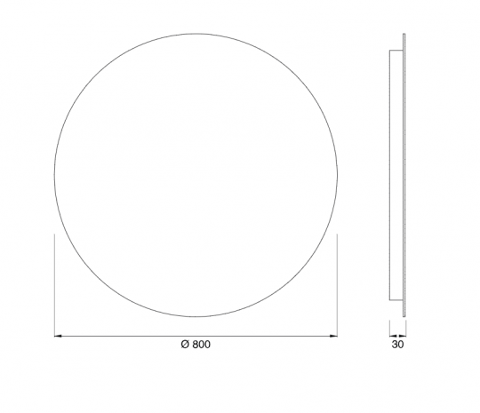Зеркало подвесное Cea Design MIRRORS MIR03 80х80 см схема 2