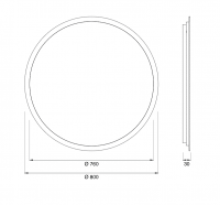 Зеркало Cea Design MIRRORS нержавеющая сталь MIR04 настенное 80х80 см схема 2
