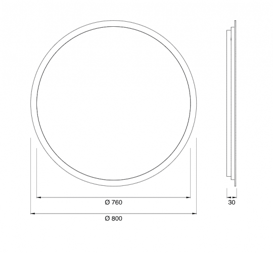 Зеркало Cea Design MIRRORS нержавеющая сталь MIR04 настенное 80х80 см схема 2
