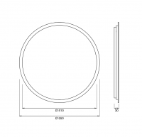 Зеркало настеное Cea Design MIRRORS нержавеющая сталь MIR07 55х55 см схема 2