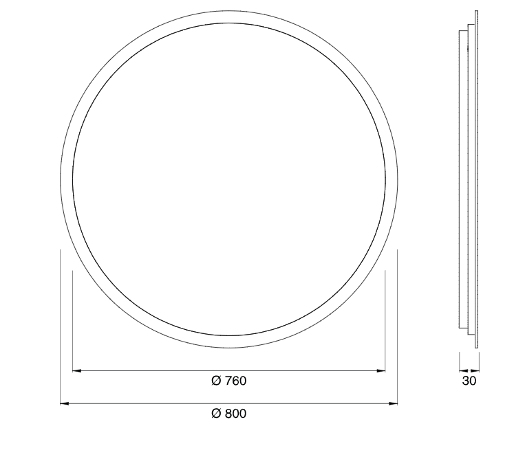 Подвесное зеркало Cea Design MIRRORS MIR08 80х80 см ФОТО