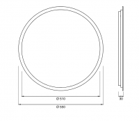 Зеркало Cea Design MIRRORS нержавеющая сталь MIR09 подвесное 55х55 см схема 2