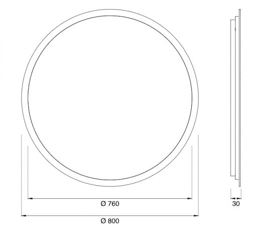 Зеркало Cea Design MIRRORS подвесное MIR10 80х80 см схема 2