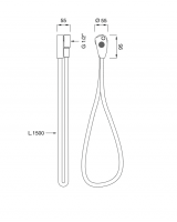 Ручная лейка Cea Design NEUTRA нержавеющая сталь NEU28 с выводом воды схема 2